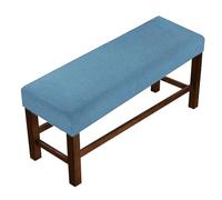 Housse de Pouf Extensible avec Fond élastique, Housse Douce en Tissu Jacquard à Petits Carreaux, Housse de Tabouret de Rangement rectangulaire, Housses de Meubles O L180-210cmW35-50cmH20cm