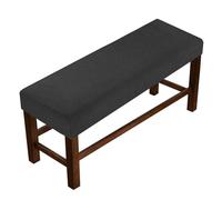 Housse de Pouf Extensible, Housse Douce en Tissu Jacquard à Petits Carreaux, Housse de Tabouret de Rangement rectangulaire, Housses de Meubles K L180-210cmW35-50cmH20cm