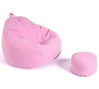 Housse de pouf extra douce pour ranger des peluches (sans rembourrage) - En mousse à mémoire de forme - Pour adultes et adolescents - Rose - 109 x 130 cm