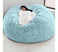 Housse de pouf extra large en velours côtelé doux pour intérieur et extérieur, meubles de salon, sans rembourrage inclus
