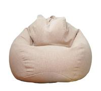 Housse de pouf extra large pour adultes, rangement de jouets en peluche, beige, idéale pour le salon et la chambre à coucher, douce et durable, parfaite pour les animaux domestiques et la détente