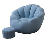 Housse De Pouf Géan,Tgéant Taille Adulte Housse De Pouf Salon, Housse De Pouf D'intérieur & Extérieur,Housse Lounge Chair,Sky Blue,95x95x75cm