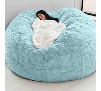 Housse de pouf géant surdimensionnée - 1,5 m/1,8 m/2,1 m - Canapé en fourrure confortable pour adulte pour chambre à coucher et salon - Moelleux et confortable, sans rembourrage inclus