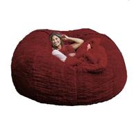 Housse de Pouf généreuse de 1,60 m, 1,80 m, 2,10 m (sans Rembourrage), Housse de Coussin de Sol en Velours, Utilisation Polyvalente, du dortoir au Salon