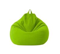 Housse de pouf, housse de pouf, grande housse de pouf, housse de canapé à siège unique, chaise longue à dossier haut, pouf, jouets en peluche, organisateur de vêtements sans remplissage(Green,100x120c