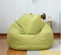 Housse de pouf, housse de pouf, housse de canapé paresseux, chaises sans rembourrage, S/M/L/XL, siège de chaise longue en tissu de lin, pouf, canapé Tatami, salon, chambre à coucher(Matcha Green,100 x