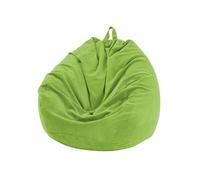 Housse de pouf, housse de pouf, housse de canapé paresseux en velours côtelé solide for fauteuil poire en forme de goutte d'eau, housse de canapé paresseux, accessoire de meubles de salon(Green,100x12