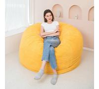 Housse de pouf (housse uniquement, sans rembourrage), lavable et rembourrée, pour adultes, housse de pouf de poire douce et confortable en velours côtelé pour le salon, taille E, 86 x 56 cm