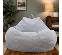Housse de pouf lavable en velours épais et amovible avec fermeture éclair pour adulte, bureau, salon et chambre à coucher, gris, 90 x 110 cm, décoration d'intérieur élégante