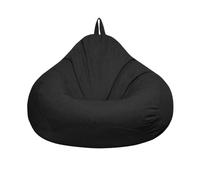 Housse de pouf lavable et imperméable, coussin de sol confortable pour chaise de jeu, amovible et lavable en machine, utilisation en intérieur/extérieur (couleur : taille noire)