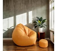 Housse de pouf moderne en velours pour adulte pour un lavage et un rangement faciles - 90 x 100 cm - Jouet en peluche élégant pour le salon - Siège confortable et polyvalent