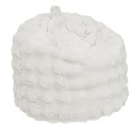 Housse de pouf moelleuse en fourrure de lapin synthétique pour enfants - Douce, luxueuse et moelleuse - Pouf de rangement à bulles - Décoration de la maison - Housse de pouf en fourrure (petit, blanc)