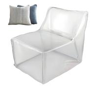 Housse de pouf - Organiseur de transparent, grand siège de canapé | Sac de rangement transparent pour animaux en peluche, porte- en peluche réutilisable pour chambre d'enfant, sol