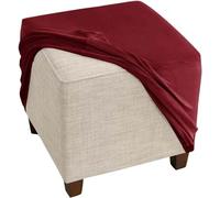 Housse de Pouf Ottoman Carré 40x40/35x35/60x60/50x50/45x45cm,Extensible Velours Ottomane Housses de Repose-Pieds , Housse de Pouf avec Fond élastique, Lavable en Machine ( Color : #8 , Size : 40x40cm/