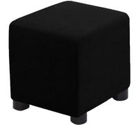 Housse de Pouf Ottomane Carré/Rectangulaire 35x35/40x40/60x60/100x100 Extensible, xxl Housses de Repose-Pieds en Jacquard Doux pour protéger Le Repose-Pieds, Housse de Pouf avec Fond élastique ( Color