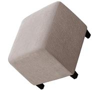 Housse de Pouf Ottomane Carrée 40x40/45x45/50x50 Extensible Housse de Protection pour Repose-Pieds en Jacquard Velours Doux Housse Tabouret de Rangement avec Fond Élastique (Color : #10, Size : 60x6