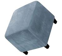 Housse de Pouf Ottomane Carrée 40x40/45x45/50x50 Extensible Housse de Protection pour Repose-Pieds en Jacquard Velours Doux Housse Tabouret de Rangement avec Fond Élastique (Color : #18, Size : 45x4