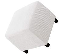 Housse de Pouf Ottomane Carrée 40x40/45x45/50x50 Extensible Housse de Protection pour Repose-Pieds en Jacquard Velours Doux Housse Tabouret de Rangement avec Fond Élastique (Color : #12, Size : 50x5