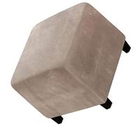 Housse de Pouf Ottomane Carrée 40x40/45x45/50x50 Extensible Housse de Protection pour Repose-Pieds en Jacquard Velours Doux Housse Tabouret de Rangement avec Fond Élastique (Color : #17, Size : 35x3