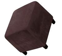 Housse de Pouf Ottomane Carrée 40x40/45x45/50x50 Extensible Housse de Protection pour Repose-Pieds en Jacquard Velours Doux Housse Tabouret de Rangement avec Fond Élastique (Color : #26, Size : 35x3