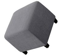 Housse de Pouf Ottomane Carrée 40x40/45x45/50x50 Extensible Housse de Protection pour Repose-Pieds en Jacquard Velours Doux Housse Tabouret de Rangement avec Fond Élastique (Color : #1, Size : 40x40