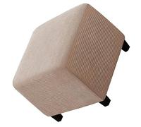 Housse de Pouf Ottomane Carrée 40x40/45x45/50x50 Extensible Housse de Protection pour Repose-Pieds En Jacquard Velours Doux Housse Tabouret de Rangement avec Fond Élastique ( Color : #7 , Size : 50x50