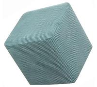 Housse de Pouf Ottomane Carrée/Rond 40x40/45x45 Extensible, Housses de Repose-Pieds en Jacquard Doux pour protéger Le Repose-Pieds, Housse de Pouf avec Fond élastique ( Color : E , Size : 40X40CM )