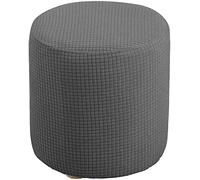 Housse de Pouf Ottomane Carrée/Rond 40x40/45x45 Extensible, Housses de Repose-Pieds en Jacquard Doux pour protéger Le Repose-Pieds, Housse de Pouf avec Fond élastique ( Color : N , Size : 50x50cm )