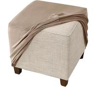 Housse De Pouf Ottomane Extensible Carrée/Rond 40x40/45x45cm, Housses De Repose-Pieds En Jacquard Doux Pour Protéger Le Repose-Pieds, Housse De Pouf Avec Fond Élastique ( Color : 11@ , Size : 35x35 cm
