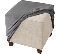 Housse De Pouf Ottomane Extensible Carrée/Rond 40x40/45x45cm, Housses De Repose-Pieds En Jacquard Doux Pour Protéger Le Repose-Pieds, Housse De Pouf Avec Fond Élastique ( Color : 4@ , Size : 35x35 cm