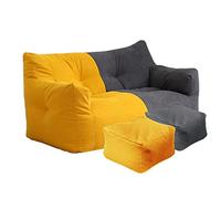 Housse de pouf poire en coton lavable, gain de place, meuble double siège pour salon, design épais et durable