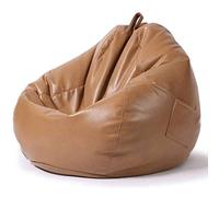 Housse de pouf poire en cuir synthétique à dossier haut pour une utilisation intérieure et extérieure (sans rembourrage), canapé, salon, chambre à coucher, pouf tatami, 100 x 120 cm