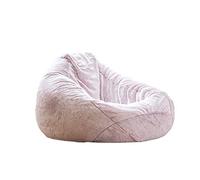 Housse de pouf poire en tissu doux lavable en fausse fourrure de lapin de qualité supérieure pour adultes, kaki (sans rembourrage)