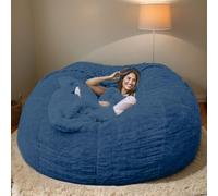 Housse de pouf poire en velours avec fermeture éclair - Lavable - Extensible - Parfait pour les jeux, les adultes et les adolescents, le salon et le bureau - Extra large - 180 x 90 cm