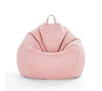 Housse de Pouf Poire pour Adulte Enfant, Chickw1 Fauteuil Poire sans Remplissage pour Extérieur et Intérieur Jeux et détente, Chaise Longue de Salon, Chambre Coussin (Rose,S-60x75cm)
