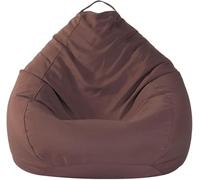 Housse De Pouf Poire sans Rembourrage, Pochette Rangement Géante en Coton Lin Lavable pour Salon, Chambre, Jardin - pour Adulte, Ado Et Enfant(Brown,90x110cm)