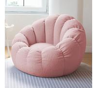 Housse de pouf pour adolescents, housse en tissu Teddy ultra doux pour fauteuil (sans rembourrage), housse de pouf souple de qualité supérieure à remplir, protection de meubles anti-fuite, lit pour