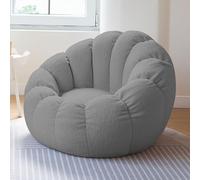 Housse de pouf pour adolescents, housse en tissu Teddy ultra doux pour fauteuil (sans rembourrage), housse de pouf souple de qualité supérieure à remplir, protection de meubles anti-fuite, lit pour