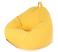 Housse de pouf pour ranger des jouets en peluche ou des textiles, pouf géant extra doux (sans rembourrage), housse de pouf de salon pour adultes, diamètre 110 x 125 cm