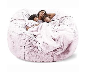 Housse de pouf (sans rembourrage) lavable, tissu en peluche douce, pouf de canapé pour ranger des jouets en peluche ou des textiles, housse uniquement (couleur : B, taille : 183 cm)