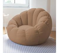 Housse de pouf souple en chanvre de coton, housse de pouf moelleuse, housse de pouf confortable (sans rembourrage) pour chambre à coucher, décoration d'intérieur, comme cadeau d'anniversaire, marron