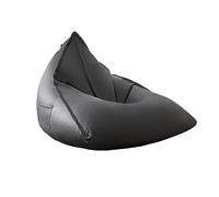 Housse de pouf triangulaire (sans rembourrage) - Housse de rangement pour jouets en peluche - Housse en similicuir pour adultes et adolescents - Gris foncé - 110 x 100 x 90 cm