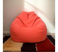 Housse De Pouf Velours Moderne Zippée Stretch Lavable sans Remplissage pour Adultes Adolescents Chambre Bureau Salon Patio,Rouge,90 * 110cm