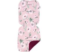 Housse de poussette en velours matelassé PREMIUM Flowers en rose, vert