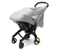 Housse de poussette pour bébé - Housse de pluie respirante et coupe-vent - Protection contre la poussière et les intempéries - Avec fenêtre transparente - Protection contre la pluie - Protection