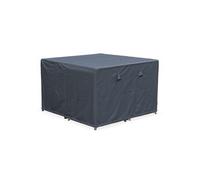 sweeek Alice's Garden - Housse de Protection 112x112cm Gris foncé - Bâche carrée en Polyester Enduit PA pour Tables de Jardin Firenze 4. Vasto 8. Vabo 8 et Cubo 8
