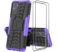 Housse De Protection 360° Antichoc Avec Verre Trempé 9h Pour Realme 9i/Oppo A76/A96/A36 - Double Protection Anti-Rayures - Coque Pc+Tpu Avec Support Intégré - Gris