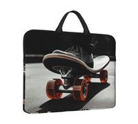Housse de protection à 360° pour ordinateur portable de 14 pouces, housse de transport pour ordinateur portable de 14", roue de skateboard, housse de transport avec poignée, Noir , Taille unique