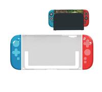 Housse de protection Akuma Cyber S09 pour Nintendo Switch 2 Rouge et Bleu, étui console et manettes compatible station d'accueil