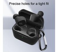 Housse de protection Anti-chute en Silicone souple pour écouteurs, compatible Bluetooth, pour Sennheiser CX True Wireless-Noir